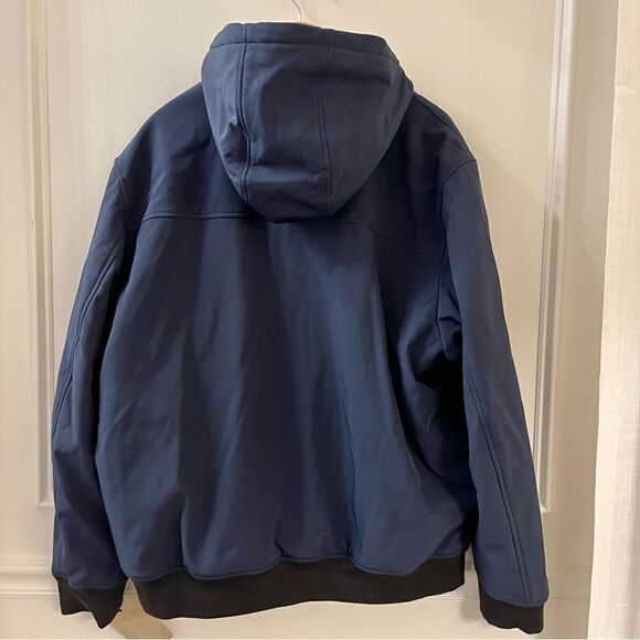 Men’s Levi Strauss Soft Shell Sherpa Lined Hooded Jacket, Navy, XXL, NWT - Picture 9 of 9